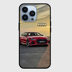 Чехол для iPhone 13 Pro Audi RS 7 на закате солнца Audi RS 7 at sunset, цвет: 3D-черный