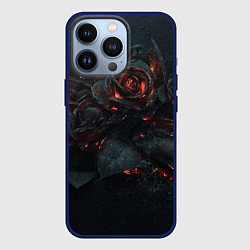 Чехол для iPhone 13 Pro Тлеющий розы, цвет: 3D-тёмно-синий