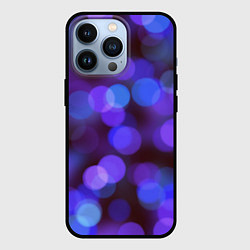 Чехол для iPhone 13 Pro Фиолетовые блики боке, цвет: 3D-черный