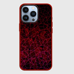 Чехол для iPhone 13 Pro Темно-красный абстрактный узор, цвет: 3D-красный