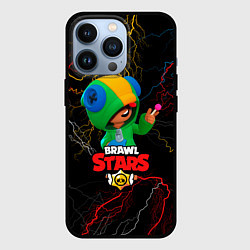 Чехол для iPhone 13 Pro Brawl Stars Leon Молнии, цвет: 3D-черный