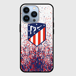 Чехол для iPhone 13 Pro Atletico madrid logo брызги красок, цвет: 3D-черный