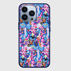 Чехол для iPhone 13 Pro POPPY PLAYTIME HAGGY WAGGY AND KISSY MISSY LOVE, цвет: 3D-тёмно-синий