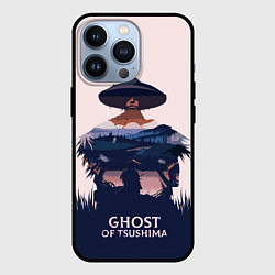 Чехол для iPhone 13 Pro Призрак Цусимы Самурай, цвет: 3D-черный