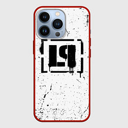 Чехол для iPhone 13 Pro Linkin Park брызги краски, цвет: 3D-красный