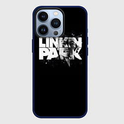 Чехол для iPhone 13 Pro Linkin Park логотип с фото, цвет: 3D-тёмно-синий
