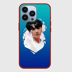 Чехол для iPhone 13 Pro Чонгук BTS, цвет: 3D-красный