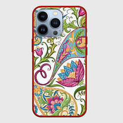 Чехол для iPhone 13 Pro Fashionable floral Oriental pattern Summer 2025, цвет: 3D-красный