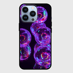 Чехол iPhone 13 Pro Неоновые сюрреалистичные пузыри - Фиолетовый
