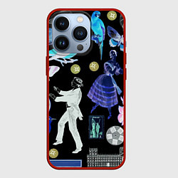 Чехол для iPhone 13 Pro Underground pattern Fashion 2077, цвет: 3D-красный