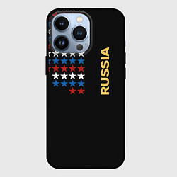 Чехол для iPhone 13 Pro Russia - Россия звёзды, цвет: 3D-черный