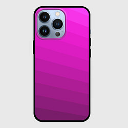 Чехол для iPhone 13 Pro Розовый неоновый полосатый узор Pink neon, цвет: 3D-черный