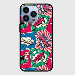 Чехол для iPhone 13 Pro Граффити картинки Паттерн, цвет: 3D-черный