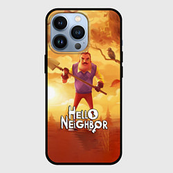Чехол для iPhone 13 Pro Hello Neighbor Привет сосед Сосед с лопатой, цвет: 3D-черный