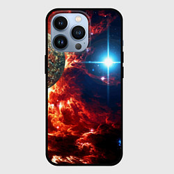 Чехол для iPhone 13 Pro Яркая звезда в космическом пространстве, цвет: 3D-черный