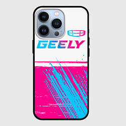 Чехол для iPhone 13 Pro Geely Auto Neon Gradient, цвет: 3D-черный