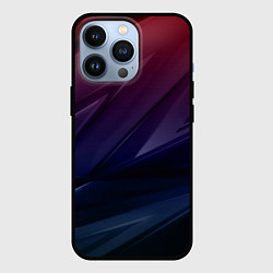 Чехол для iPhone 13 Pro Geometry violet dark, цвет: 3D-черный