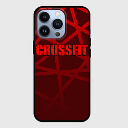 Чехол для iPhone 13 Pro CROSSFIT - КРАСНЫЕ ЛИНИИ, цвет: 3D-черный