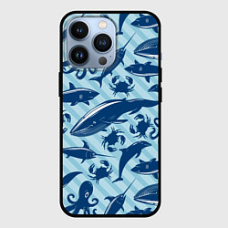 Чехол для iPhone 13 Pro Жители океанских глубин, цвет: 3D-черный