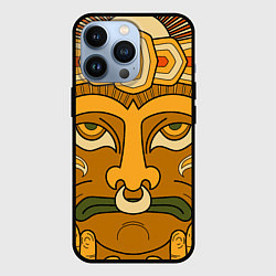 Чехол для iPhone 13 Pro Polynesian tiki CALM, цвет: 3D-черный