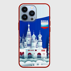 Чехол для iPhone 13 Pro Moscow: made in Russia, цвет: 3D-красный