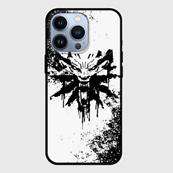 Чехол для iPhone 13 Pro The Witcher логотип и краска, цвет: 3D-черный