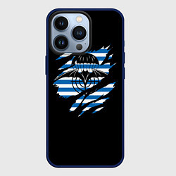 Чехол для iPhone 13 Pro Спецназ ГРУ - порванная, цвет: 3D-тёмно-синий