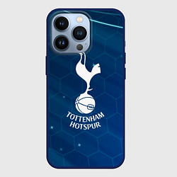 Чехол для iPhone 13 Pro Tottenham hotspur Соты абстракция, цвет: 3D-тёмно-синий
