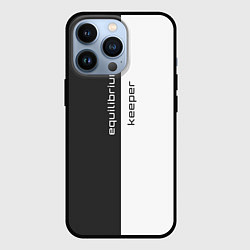 Чехол для iPhone 13 Pro Equilibrium keeper хранитель равновесия с чёрно-бе, цвет: 3D-черный