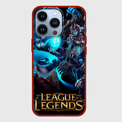 Чехол для iPhone 13 Pro Коллаж LoL - Legue of Legends, цвет: 3D-красный