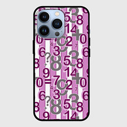 Чехол iPhone 13 Pro Бело-розовый узор Арифметика