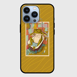 Чехол для iPhone 13 Pro Отдыхающая лягуха, цвет: 3D-черный