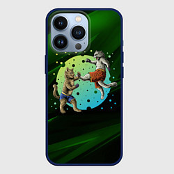 Чехол для iPhone 13 Pro Кошачий бой - карате, цвет: 3D-тёмно-синий