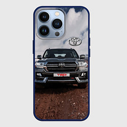 Чехол для iPhone 13 Pro Toyota Land Cruiser in the mountains, цвет: 3D-тёмно-синий