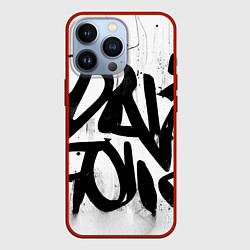 Чехол для iPhone 13 Pro Крупные граффити надписи, цвет: 3D-красный