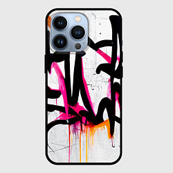 Чехол для iPhone 13 Pro Крупные граффити узоры, цвет: 3D-черный