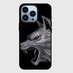 Чехол для iPhone 13 Pro Агрессивный волк, цвет: 3D-черный