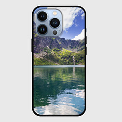 Чехол для iPhone 13 Pro Прозрачное горное озеро, цвет: 3D-черный