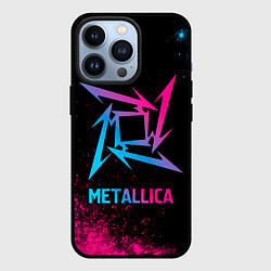 Чехол для iPhone 13 Pro Metallica - neon gradient, цвет: 3D-черный