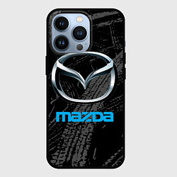 Чехол для iPhone 13 Pro Mazda - следы шин, цвет: 3D-черный