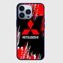 Чехол для iPhone 13 Pro Mitsubishi - краска, цвет: 3D-тёмно-синий