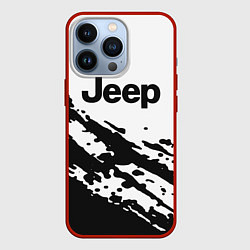 Чехол для iPhone 13 Pro Jeep - textura, цвет: 3D-красный