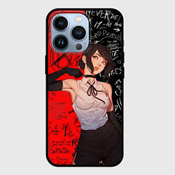 Чехол для iPhone 13 Pro Резе - человек бензопила, цвет: 3D-черный