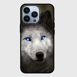 Чехол iPhone 13 Pro Волчица с голубыми глазами