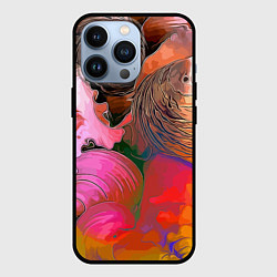 Чехол для iPhone 13 Pro Стилизованная композиция из океанских ракушек, цвет: 3D-черный