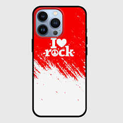 Чехол для iPhone 13 Pro I love rock - краска, цвет: 3D-черный