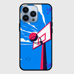 Чехол для iPhone 13 Pro Баскетбольное кольцо и небо, цвет: 3D-черный