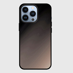 Чехол для iPhone 13 Pro Черный, серый бежевый градиент, цвет: 3D-черный