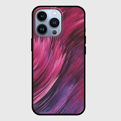 Чехол для iPhone 13 Pro Текстура буря красок, цвет: 3D-черный