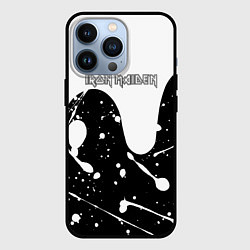 Чехол для iPhone 13 Pro Iron Maiden - БРЫЗГИ КРАСОК, цвет: 3D-черный